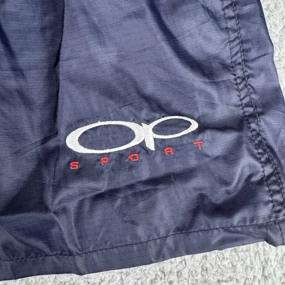 Ocean Pacific Op‎ Vintage Swim Trunks Shorts Blue Men's Size Xl Spellout